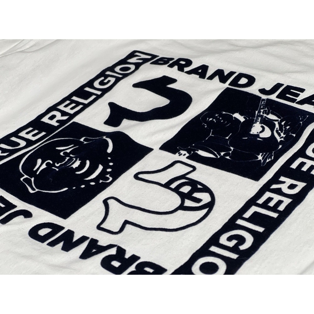 True Rlgn Summer Men's White Sleeveless Pullover Hoodie M Buddha Graphic Logo - Picture 8 of 8